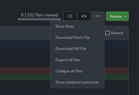 screenshot of the three-dot-menu showing the new options