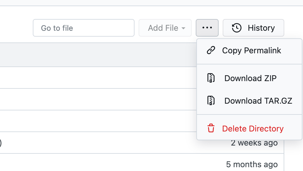Download archive for a repository subpath