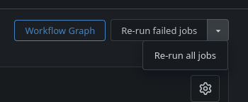 Re-run failed jobs from the Actions run view