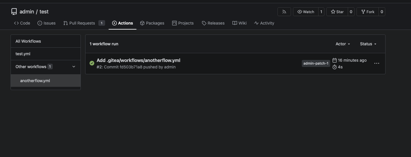 Workflows removed from the default branch grouped under "Other workflows" in the Actions sidebar