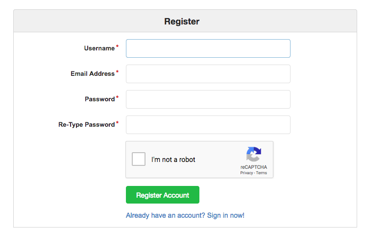 Recaptcha demo