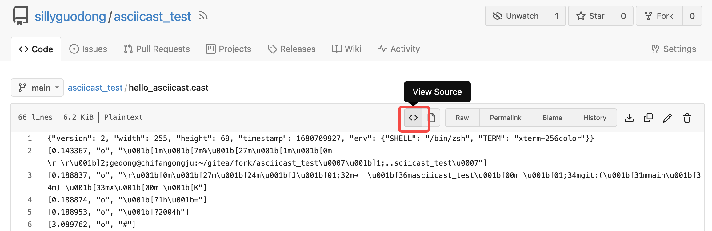 view source code of the video